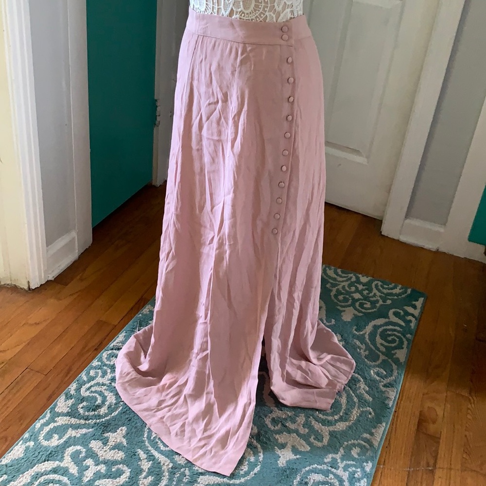 Forever 21 Blush Button Down Maxi Skirt